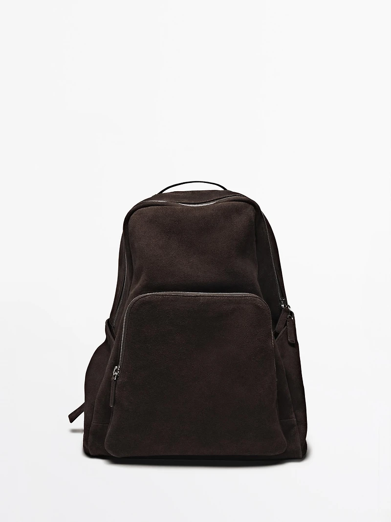 Sac à dos fermeture Éclair cuir nappa