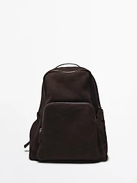 Sac à dos fermeture Éclair cuir nappa