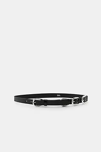 LEATHER MULTI-BUCKLE BELT