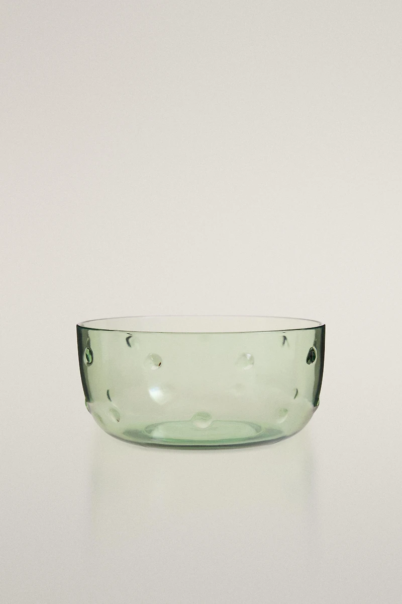 ACRYLIC BOWL WITH DOTS