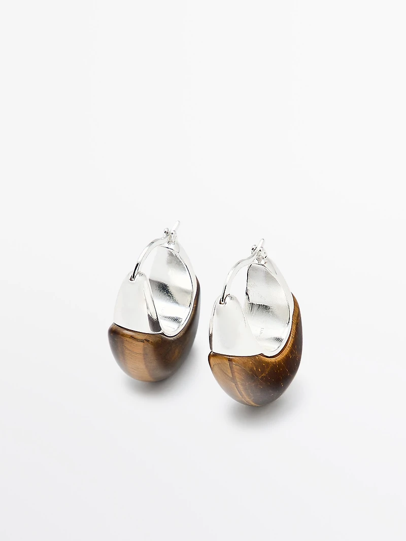 Natural stone earrings