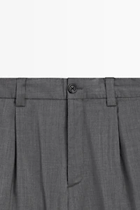 100% wool straight-leg pants
