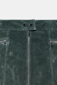 100% SUEDE LEATHER MINI SKIRT