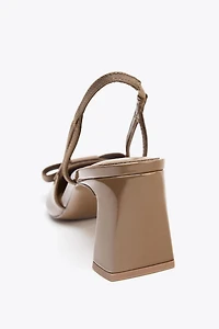 BOW SLINGBACK HEELS