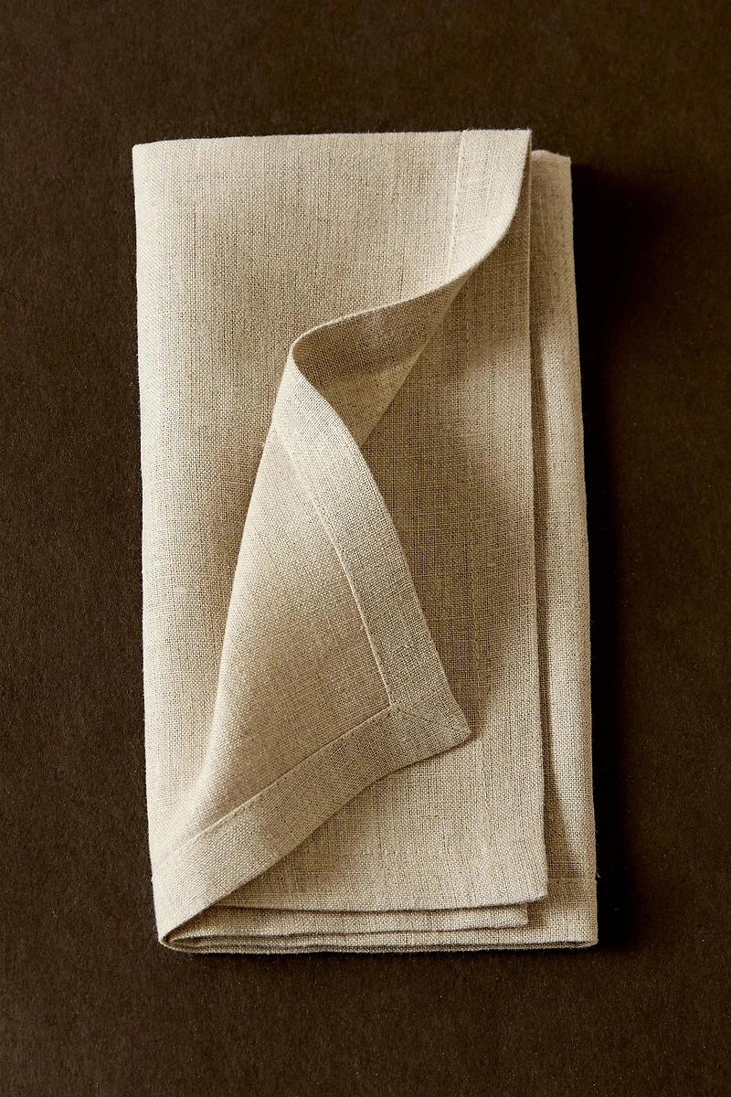 SET OF PLAIN COLORED LINEN NAPKINS (SET 2)