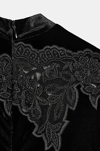 VELVET LACE DRESS