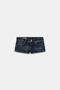 TRF LOW-RISE DENIM MINI SHORTS