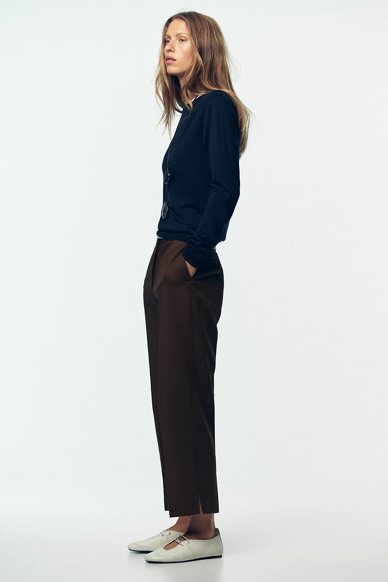 PANTS WITH SLIT HEMS