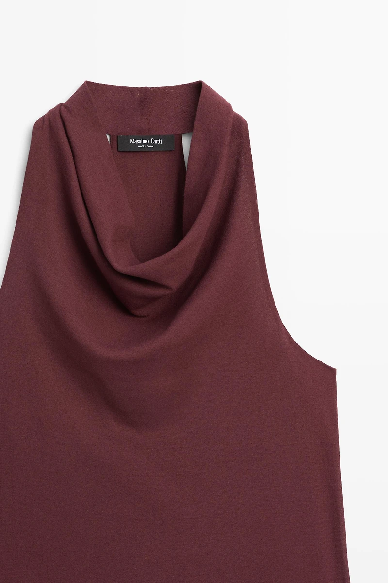 100% cotton draped top