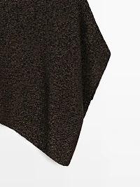 Cape fluide asymétrique en coton mélangé