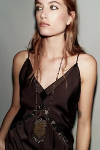 COMBINED JEWELED BAG NECKLACE