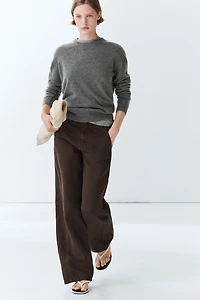 100% cashmere long sleeve sweater