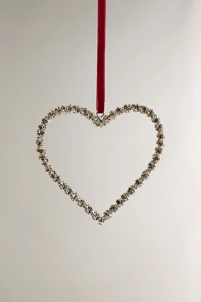 TEXTURED HEART CHRISTMAS TREE ORNAMENT