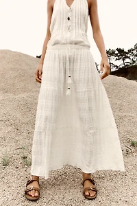 RUSTIC TIERED SKIRT