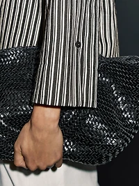 Striped cotton blend kimono