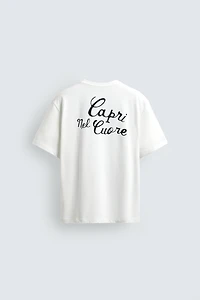 CAPRI TEXT BOXY FIT T-SHIRT