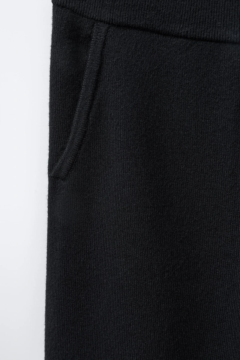WIDE LEG KNIT PANTS