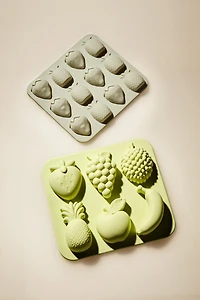 LOT BACS À GLAÇONS SILICONE FRUITS (LOT DE 2)