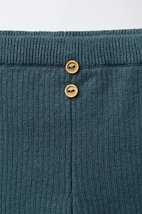 LEGGING CÔTELÉ À BOUTONS
