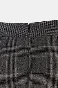 JUPE CAPE MI-LONGUE PIED-DE-POULE