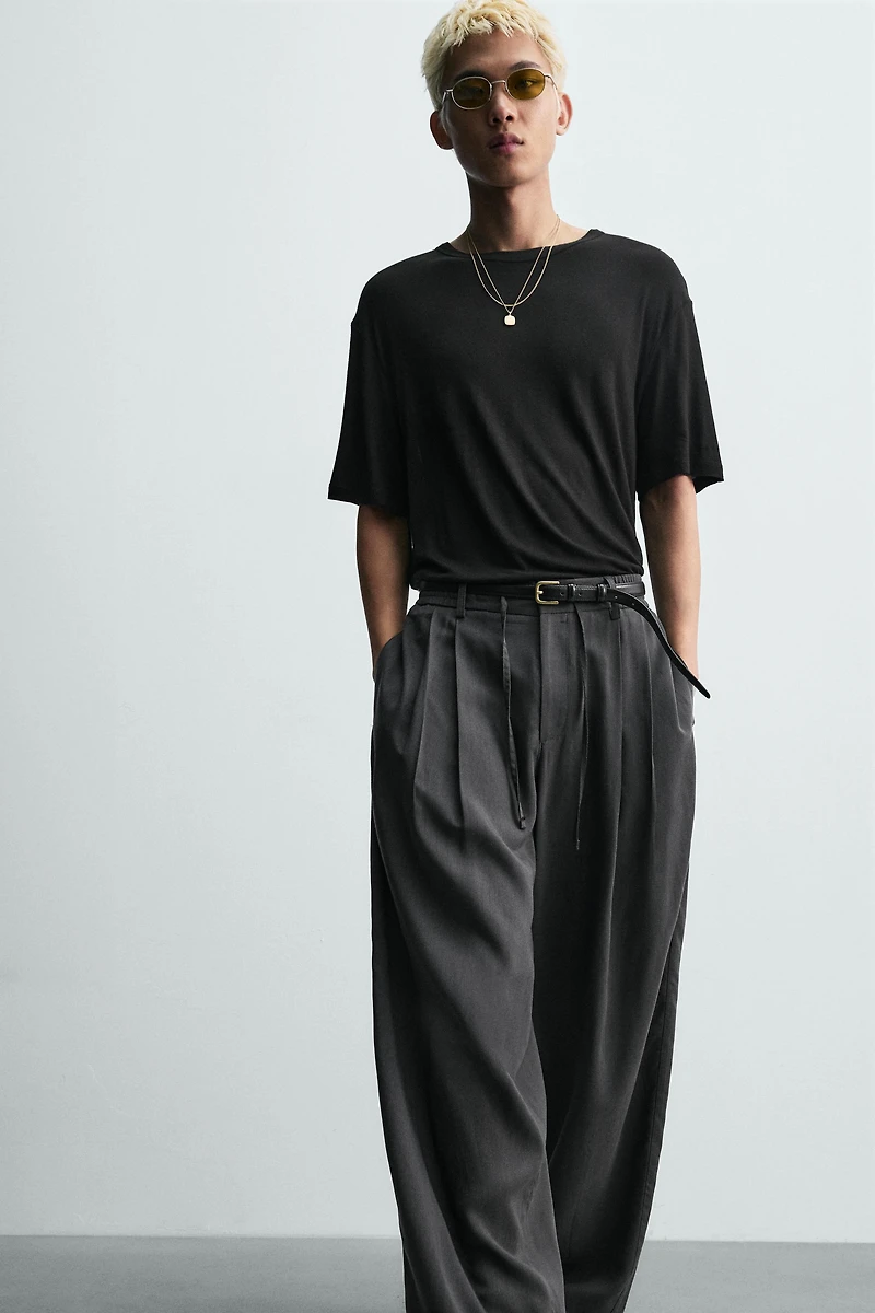 PANTALON FLUIDE À PLIS