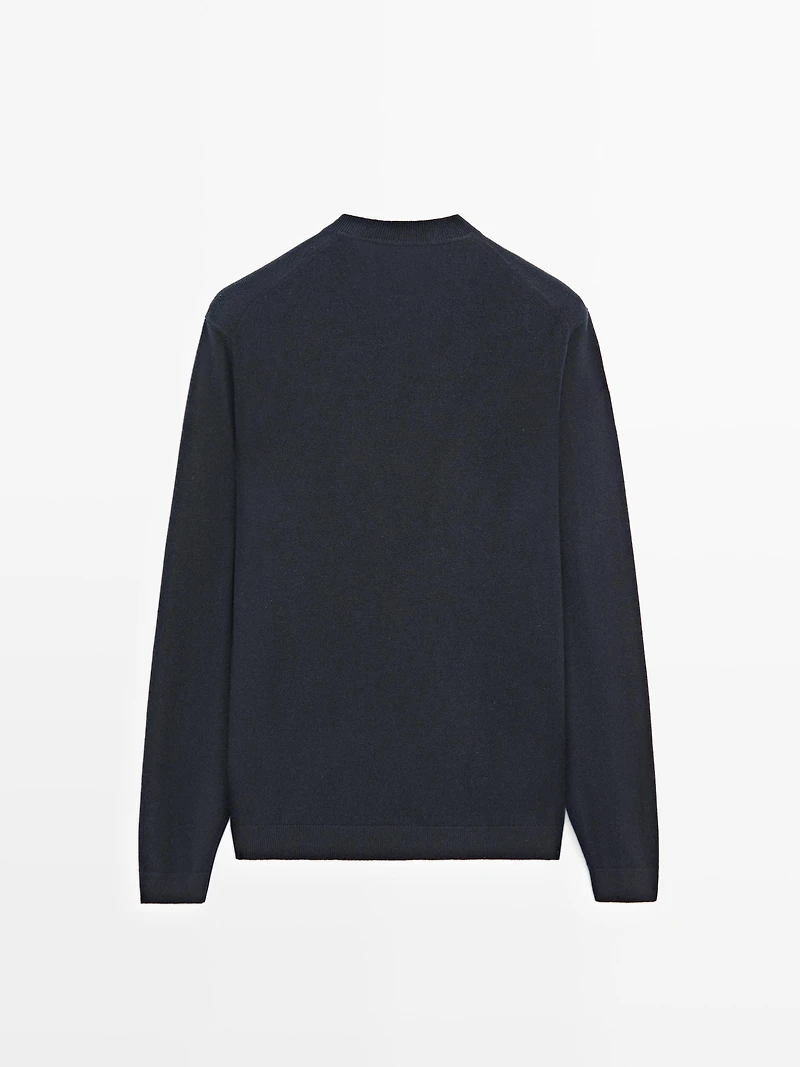 Wool and cashmere knit V-neck sweater - LIMITED