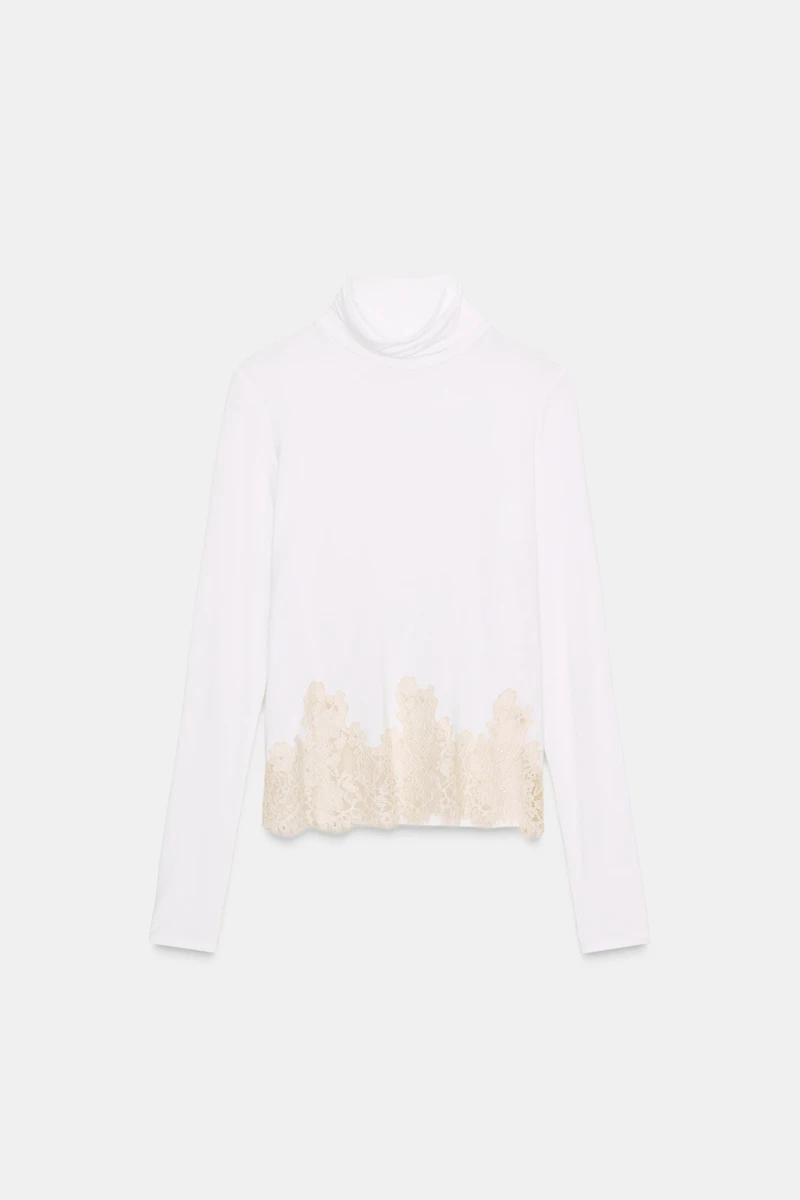 COMBINATION LACE T-SHIRT