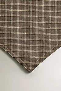 CHECK COTTON LINEN PET BANDANA