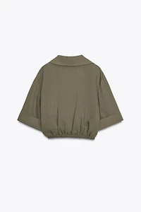 EMBROIDERED SHORT SHIRT