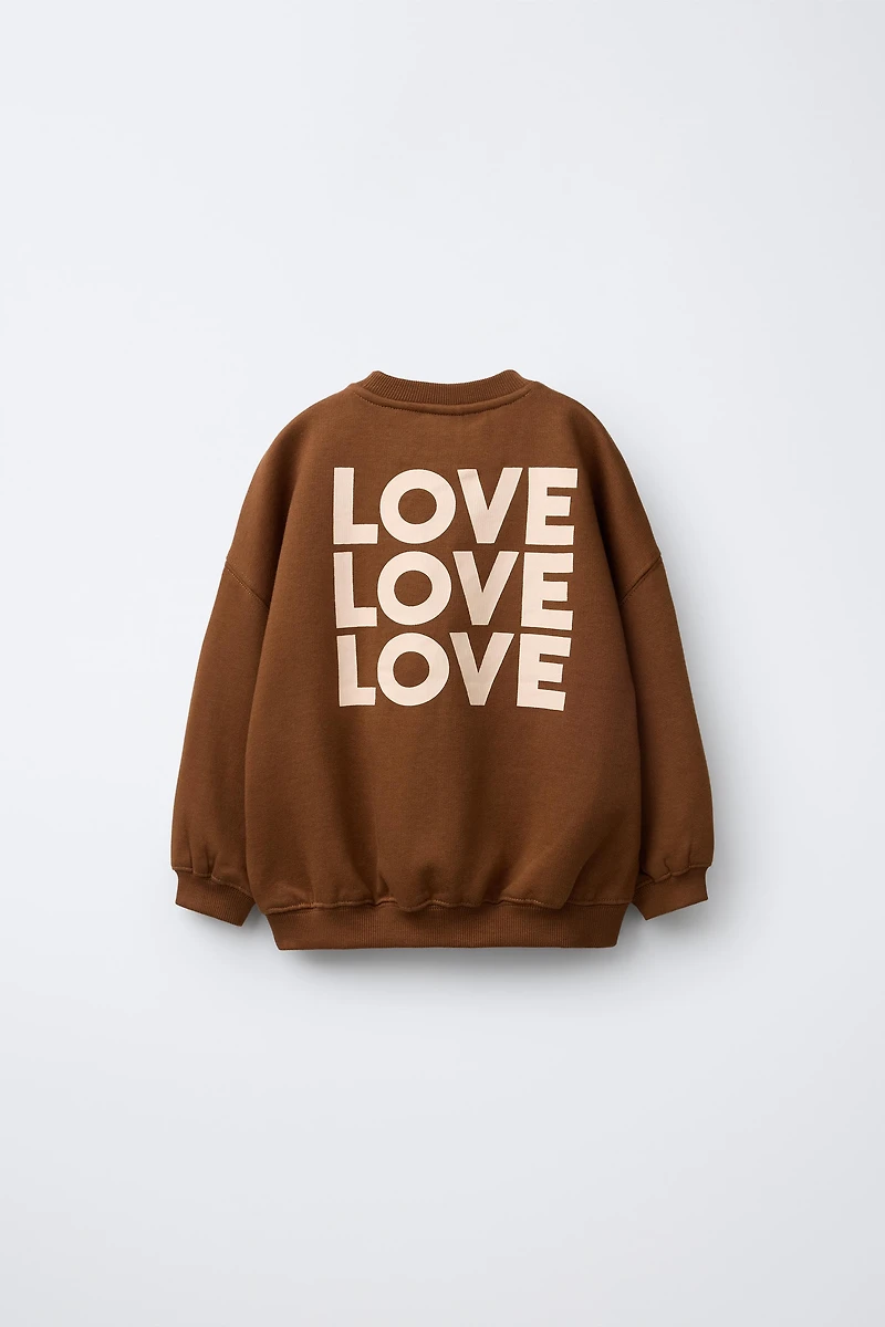 TEXT PRINT SWEATSHIRT