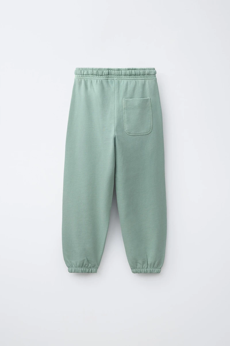 EMBROIDERED BALLOON PLUSH PANTS