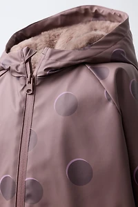 POLKA DOT WATER-RESISTANT RAINCOAT