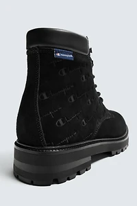 BOTTES EN CUIR AVEC LACETS CHAMPION ® X ZARA