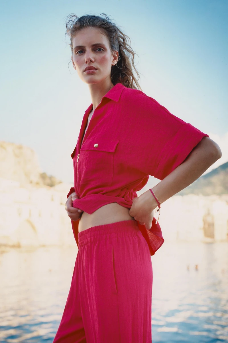 CHEMISE SAFARI À NŒUD