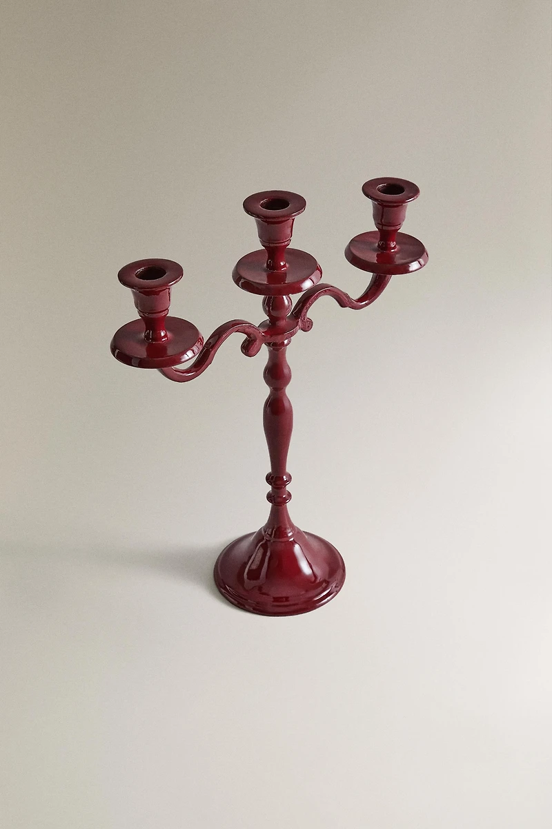 THREE CANDLE CHRISTMAS CANDLESTICK