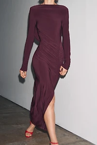 ROBE DRAPÉE DOS NU