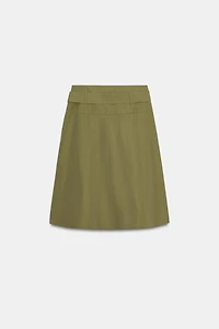 JUPE MI-LONGUE À CEINTURE