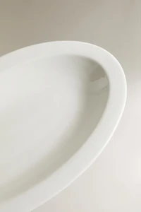 CREAM CERAMIC DECORATIVE TRAY