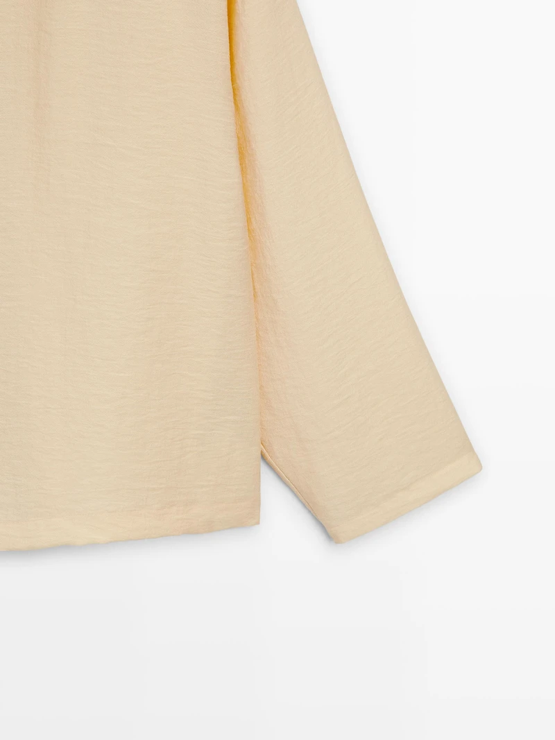 Asymmetric button-up shirt