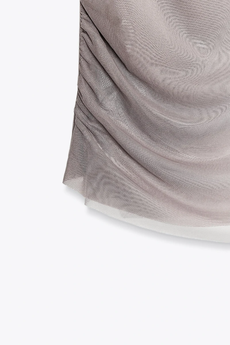 T-SHIRT EFFET DOUBLE TULLE
