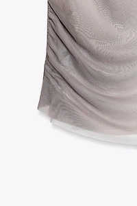 T-SHIRT EFFET DOUBLE TULLE