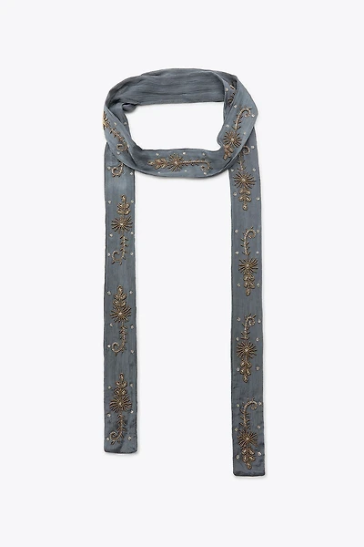 LIMITED EDITION EMBROIDERED BEAD SCARF
