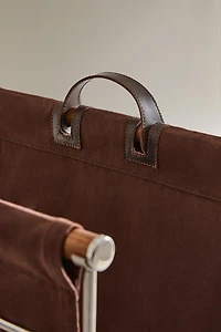 PORTE-REVUES COTON ET CUIR