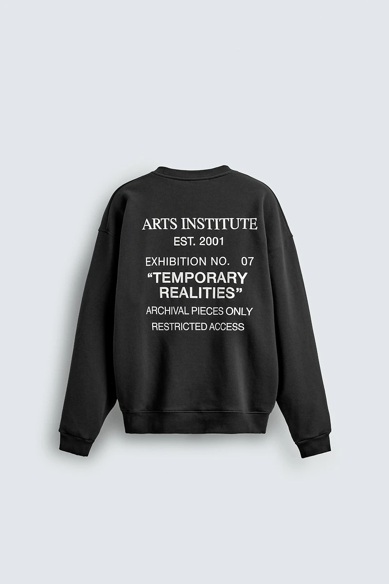 PRINTED TEXT SWEATSHIRT