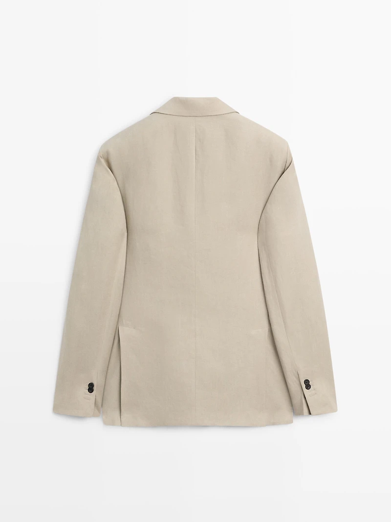 100% linen suit blazer