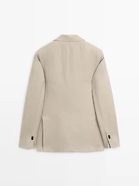 100% linen suit blazer