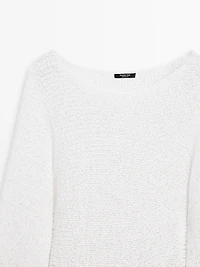 Balloon sleeve sweater with bows