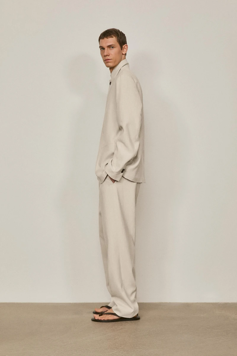 100% linen suit blazer with pocket details - LIMITED EDITION