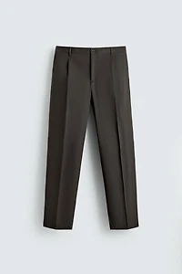 PANTALON DE COSTUME REGULAR FIT EN COTON