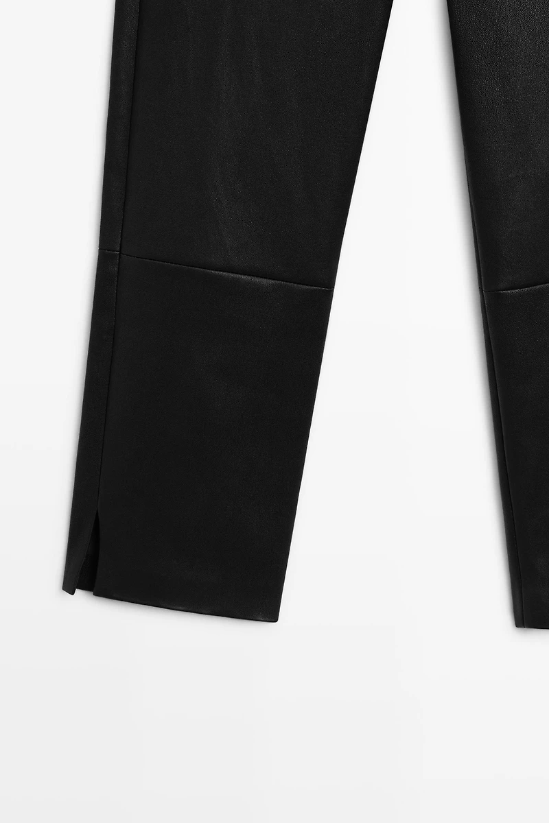 Leather capris